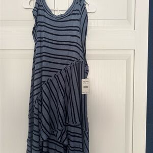 Free People Blue Striped Dress